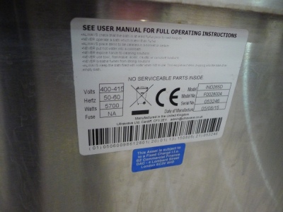 Ultrawave ultrasonic cleaning tank, model IND 265D Serial number: 053246 (2019) - 8