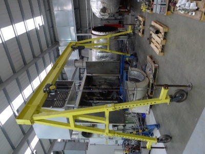 Rossendale Group 5 tonne capacity mobile gantry crane with 2 Yale lift 360 chain block hoists. s/n 53223 - 5