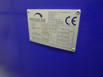 Pallet inverter, model FSDCB2000 2 tonne max Serial number: A2221533 (2012) - 8