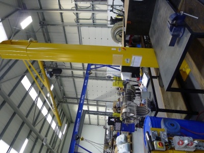 Rossendale 500kg capacity floor mounted pillar jib crane with Yale 500kg capacity electric chain hoist and pendant controls s/n 2619 (2018) - 5
