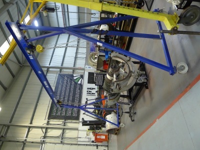 Rossendale 1 tonne mobile A frame gantry S/N RGL2052 with 2 Yale 500kg capacity chain hoists - 3