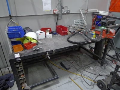 Steel welding table with Kennedy vice 200cm x 100cm (table only) - 3