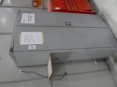 Avctive Coat grey steel double door cupboard and contents. .Mainly welding consumables - 5