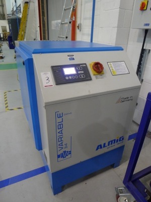 Almig Variable 34 air compressor serial number: 217-01360-1132 385 00010 (2013) with Beko Drypoint DPRA370/AC Air dryer and vertical reciever - 5