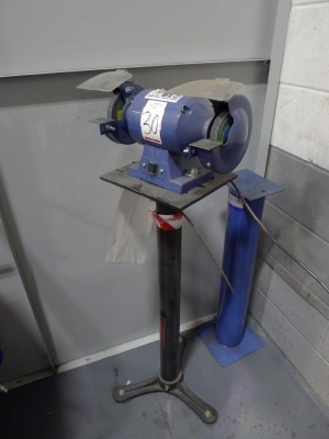 Kobe double ended bench grinder with stand. - 2