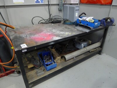 Steel welding table with Irwin No 5 vice 200cm x 100cm (table only) - 2