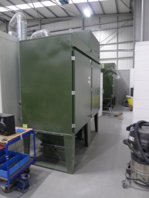 Hodge Clemco Enviroclean twin walk in shotblaster with mobile turntables and extraction system Serial number: 52676 (A Method Statement and Risk Assessment must be provided, reviewed and approved by the Auctioneer prior to any removal work commencing on t - 5