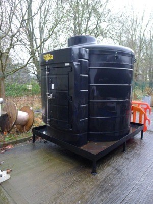 Tuffa Tank fuel storage tank, 3500 litres, (contains approximately 1300litres of red diesel which the buyer will be responsible for)