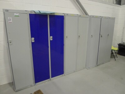 14 Assorted personal locker units