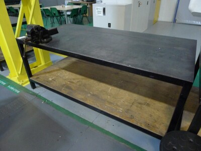 Welded steel 2 tier workbench with Paramo vice 200cm x 100cm