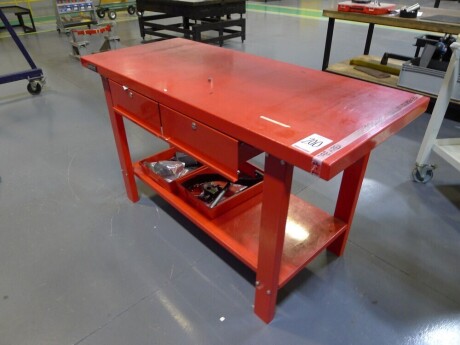 Kennedy steel 2 drawer workshop workbench