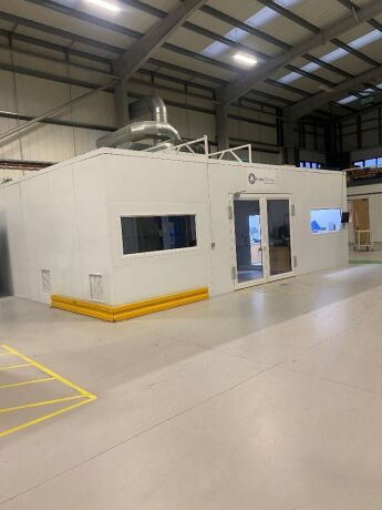 Junair Spraybooth with paint mixing room and gun cleaning machine, laboratory room, masking room and extraction system s/n CD9186011901 (2019) 4 Metre x 2.5 Metre x 2.43 Metre, A Method Statement and Risk Assessment must be provided, reviewed and approved