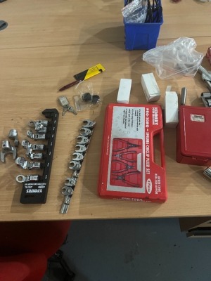 Quantity of hand tools to inlcude spanners, sockets, tapper sets, drill bits and reamer sets.  - 2