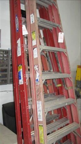 lot--2- ft Fiberglass ladders--10 ft. And 12 ft. *** PLEASE NOTE: This lot is offered subject to bulk bid offer on lot 118