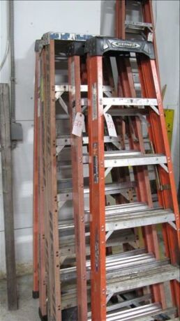 2--asst 6 ft. Fiberglass ladders *** PLEASE NOTE: This lot is offered subject to bulk bid offer on lot 118