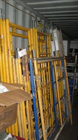 Lot --remaining misc in trailer--scaffolding, filters, etc *** PLEASE NOTE: This lot is offered subject to bulk bid offer on lot 118
